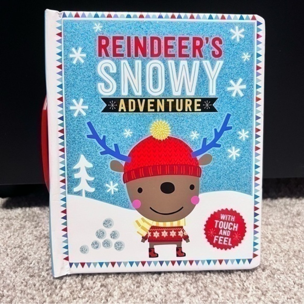 New! reindeer’s snowy adventure soft cardboard book with carry handle
